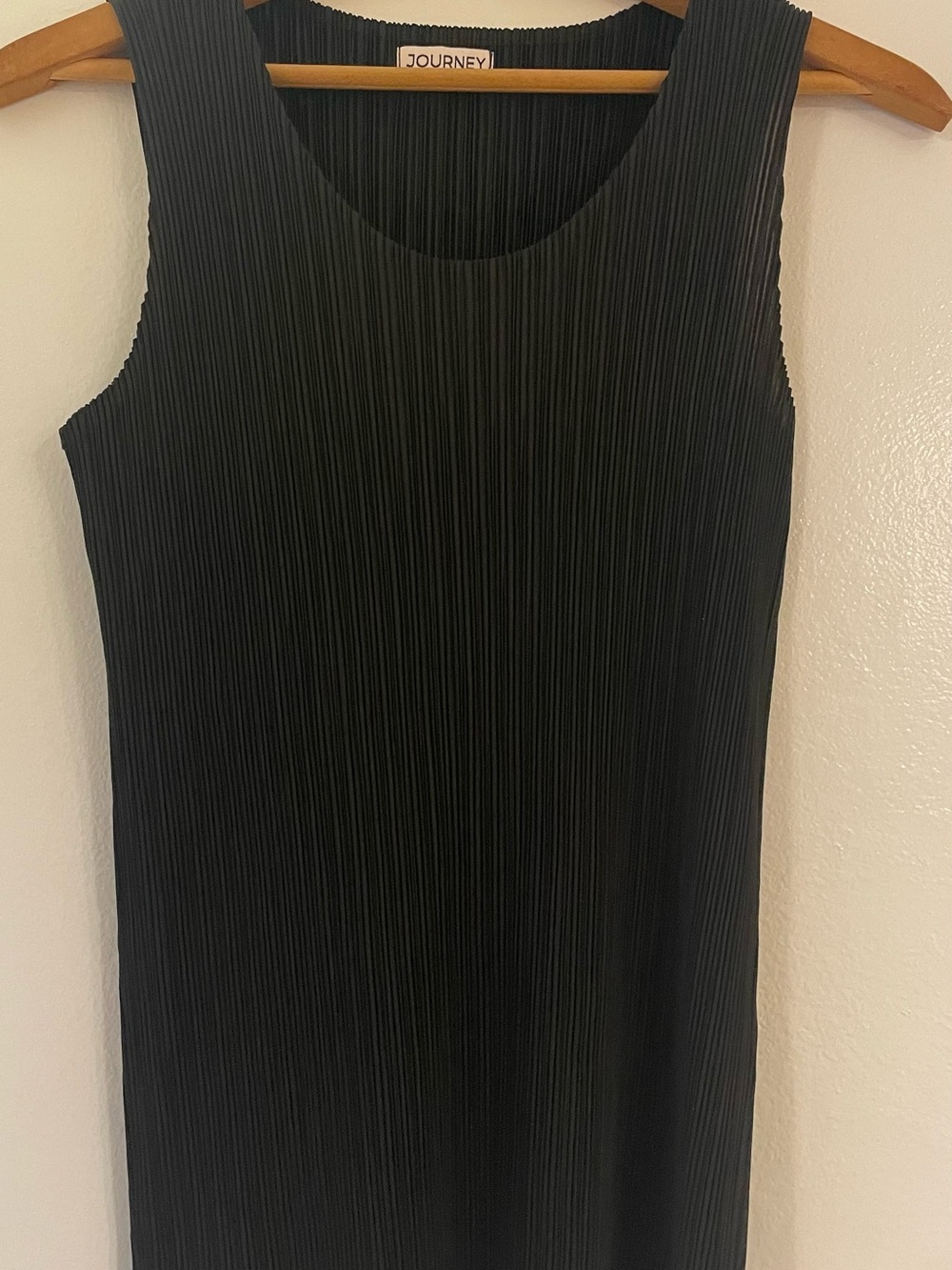 Vintage Journey Pleated Two Piece Set Black Minimalist Pleated Top & Pants Set
